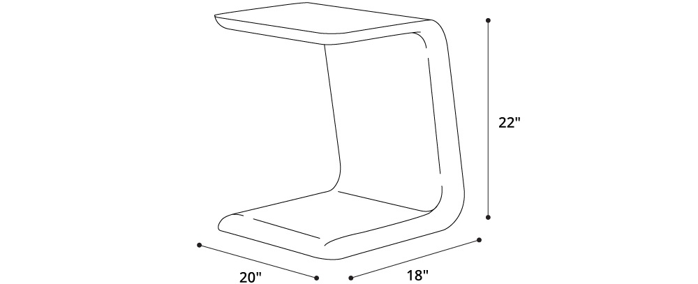Clichy Side Table Dimensions