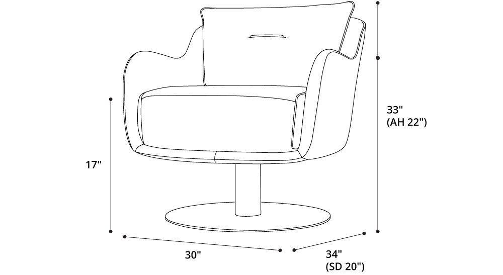 Lyon Lounge Chair Dimensions