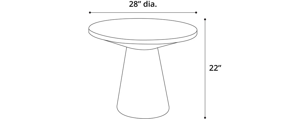 Ravenna Side Table Dimensions