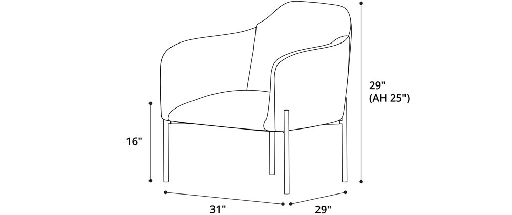 Savoy Lounge Chair Dimensions