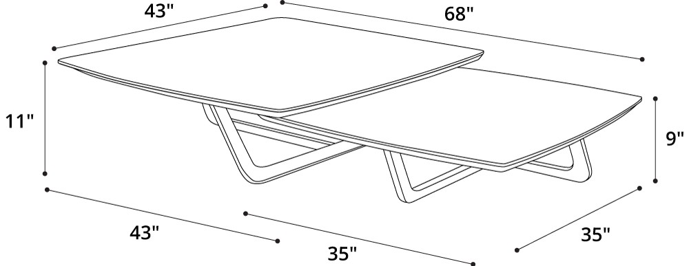 Belvedere Coffee Table Dimensions
