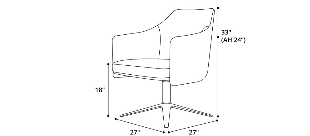 Burnley Accent Chair Dimensions
