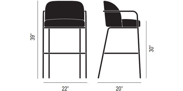 Circa Counter Stool Dimensions