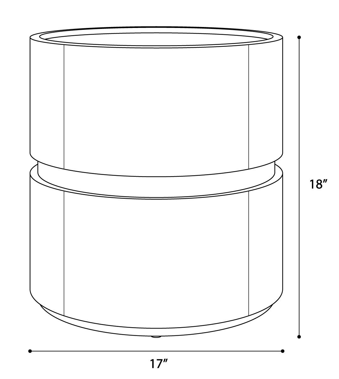 Collier Nightstand Dimensions
