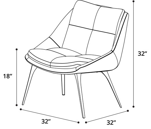 Columbus Lounge Chair Dimensions