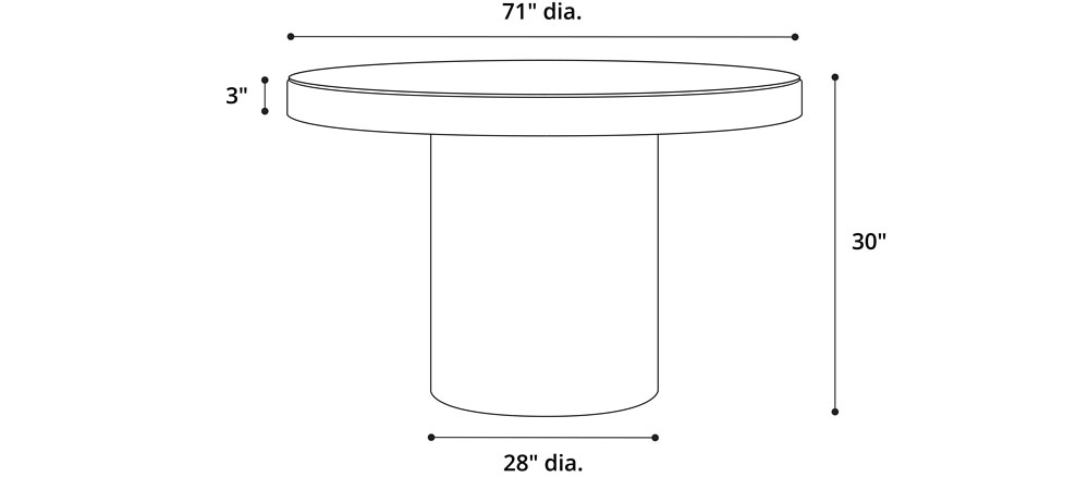 Daventry Dining Table Dimensions