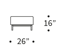 ottoman wood icon dimensions