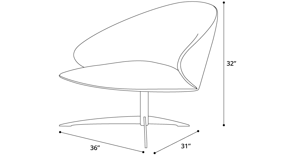 Dyckman Lounge Chair Dimensions