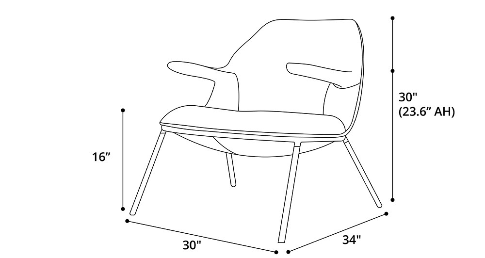 Gifford Lounge Chair Dimensions