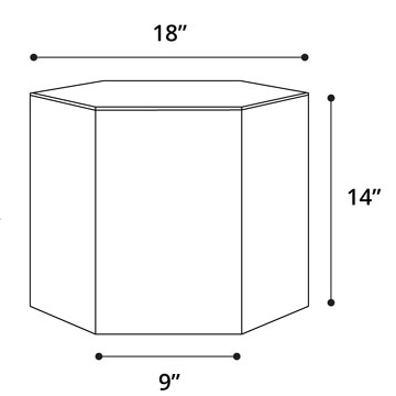 Hawes Nightstand Dimensions 14in