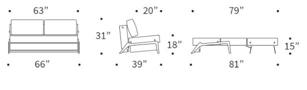Cubed 02 Queen Size Sofa Bed Dimensions