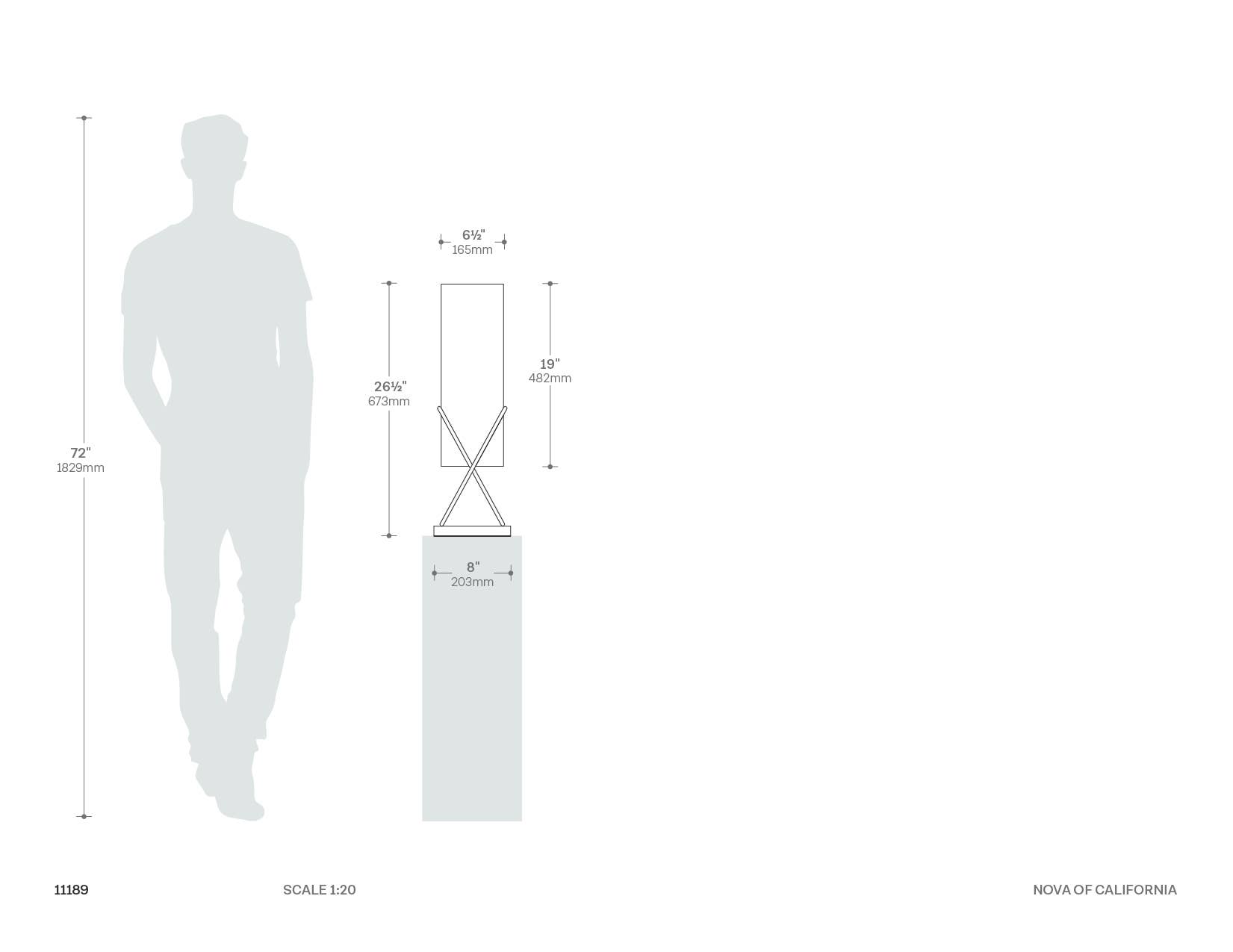 Internal Table Lamp Dimensions