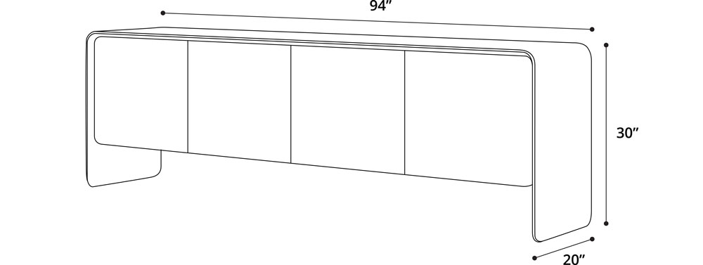 Lismore Sideboard Dimensions
