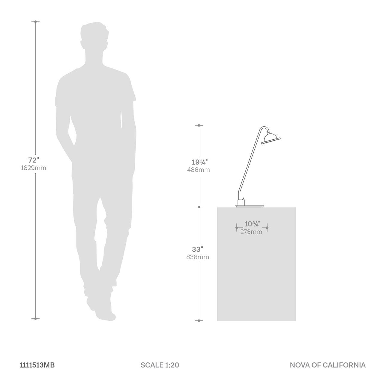 Laurel Accent Table Lamp Dimensions
