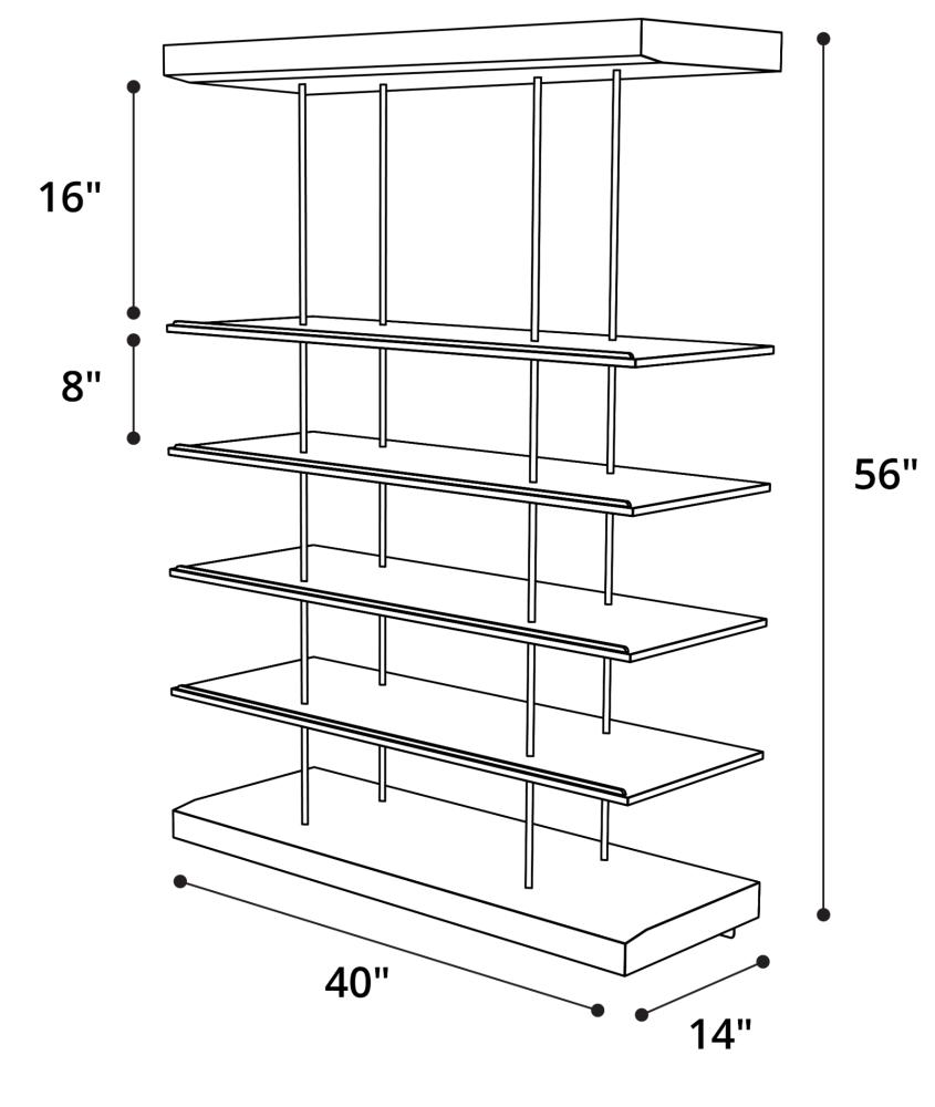 Laurel Bookshelf Dimensions