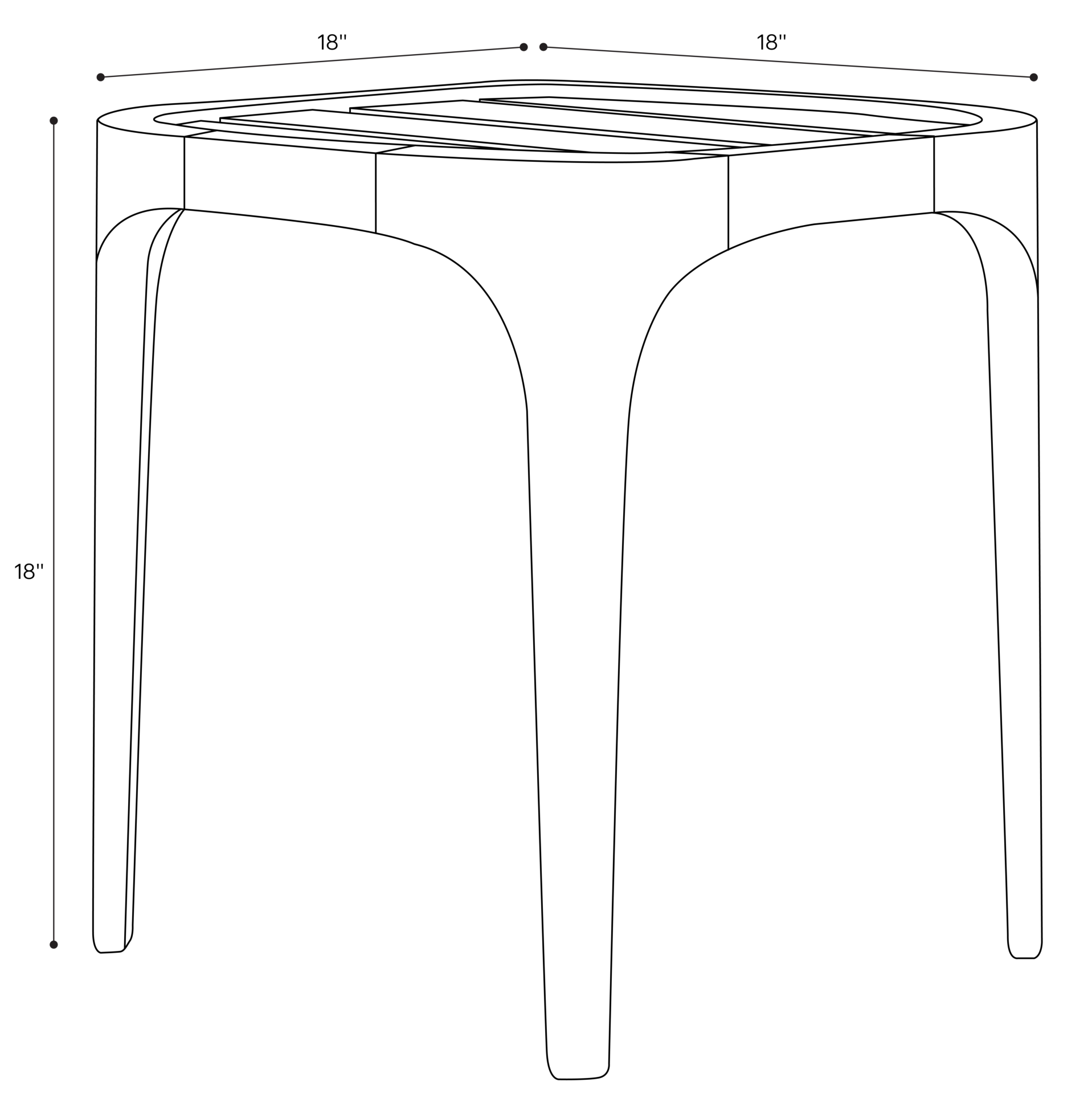 Aegean End Table Dimensions