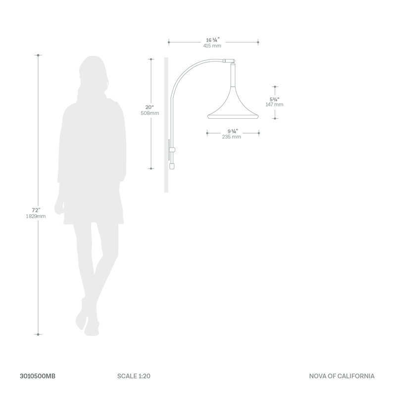 Lodi Wall Sconce Dimensions