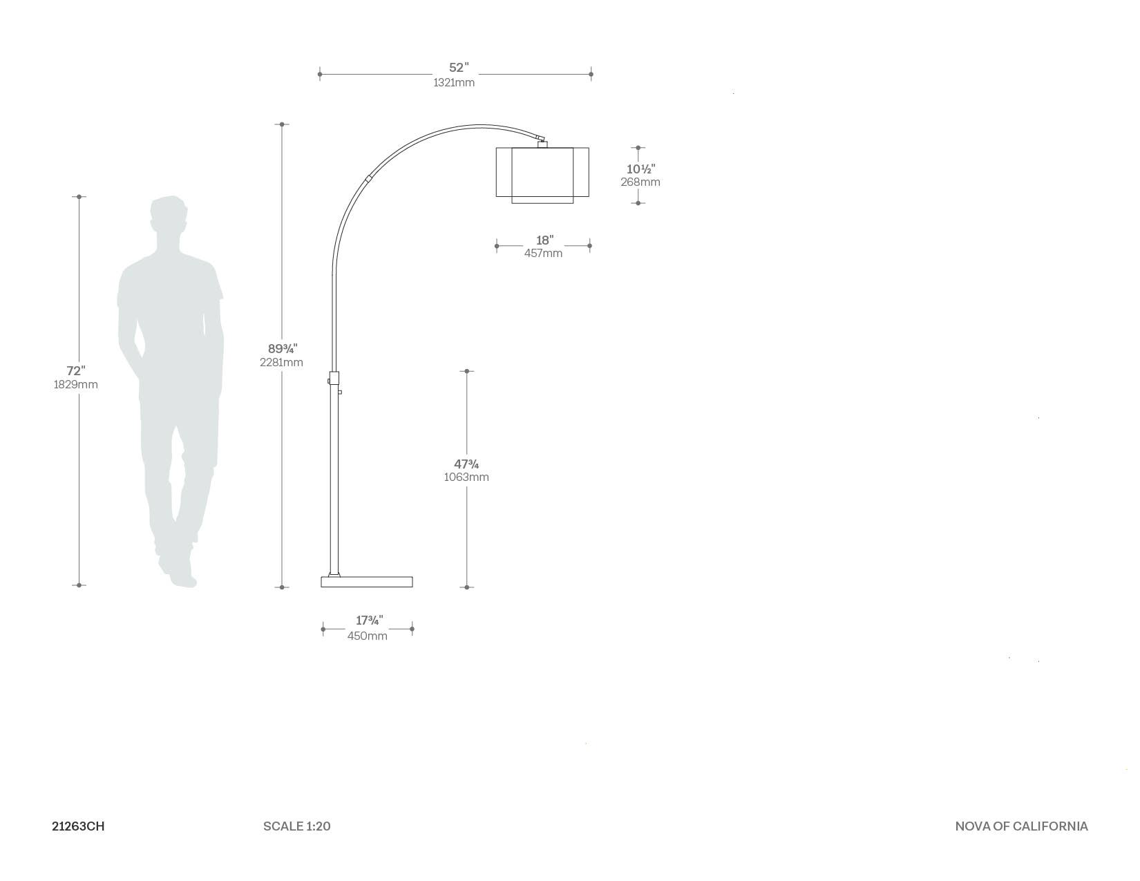 Marilyn 1 Light Arc Floor Lamp