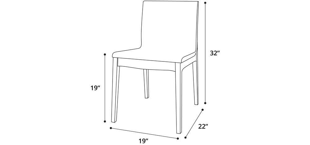Monza Dining Chair Dimensions
