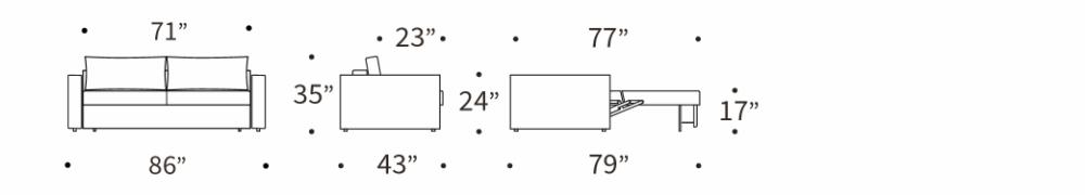 Neah King Size Sofa Bed Dimensions