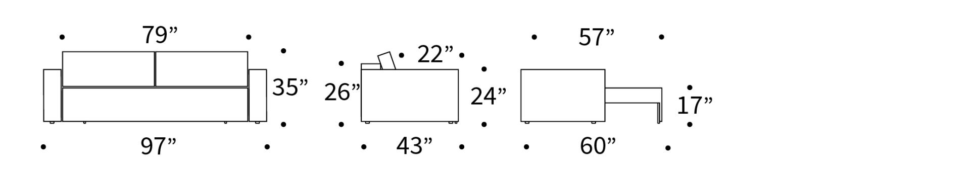 Newilla Sofa Bed Dimensions