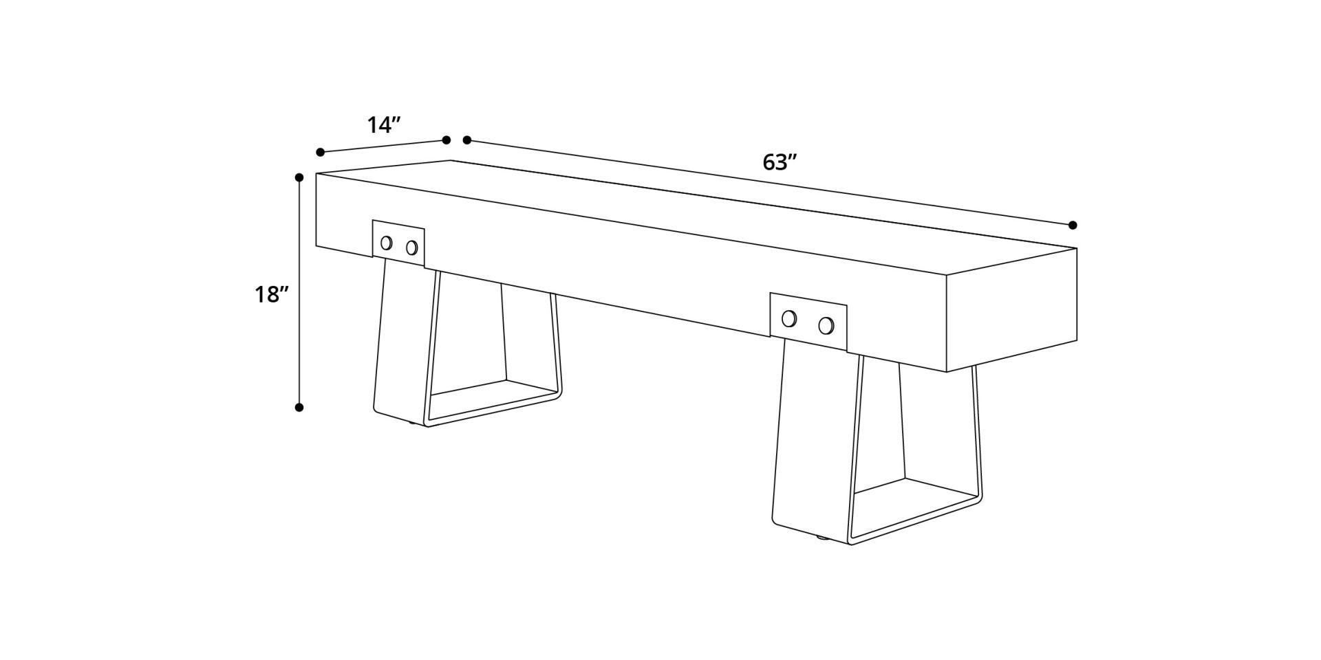 Chrystie Bench Dimensions