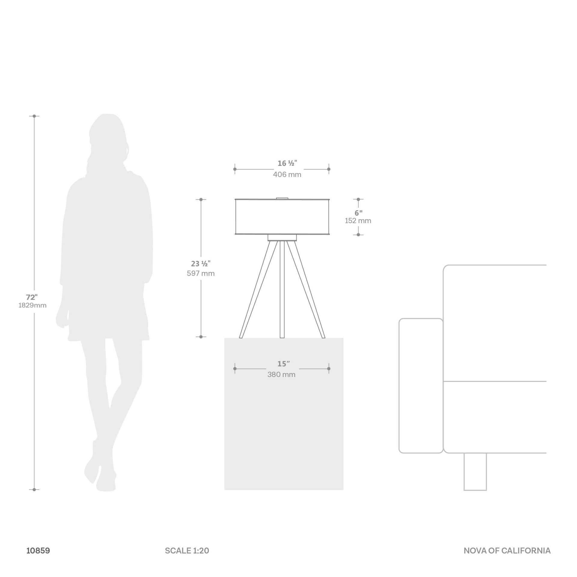 Quattro Table Lamp Dimensions