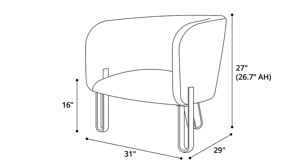 Romsey Lounge Chair Dimensions