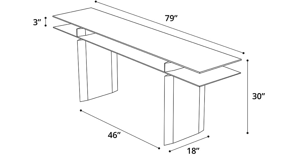 Sheffield Console Table Dimensions