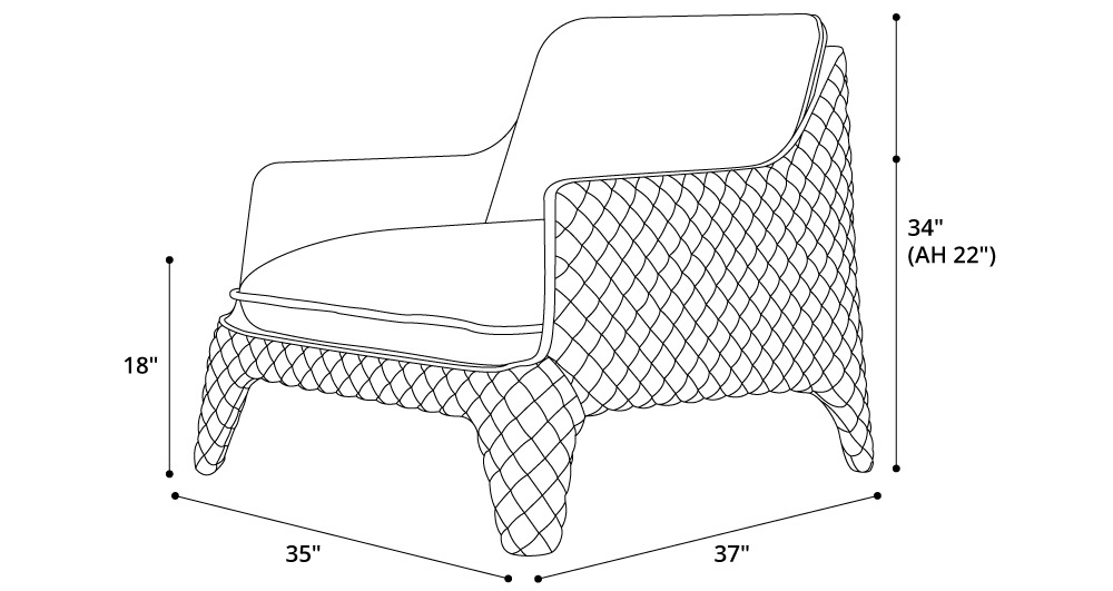 Slough Lounge Chair Dimensions