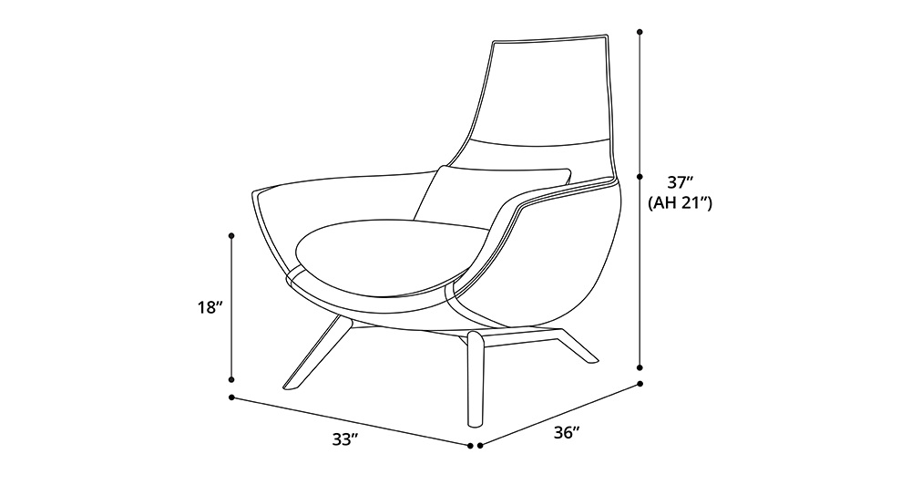 Surrey Lounge Armchair Dimensions