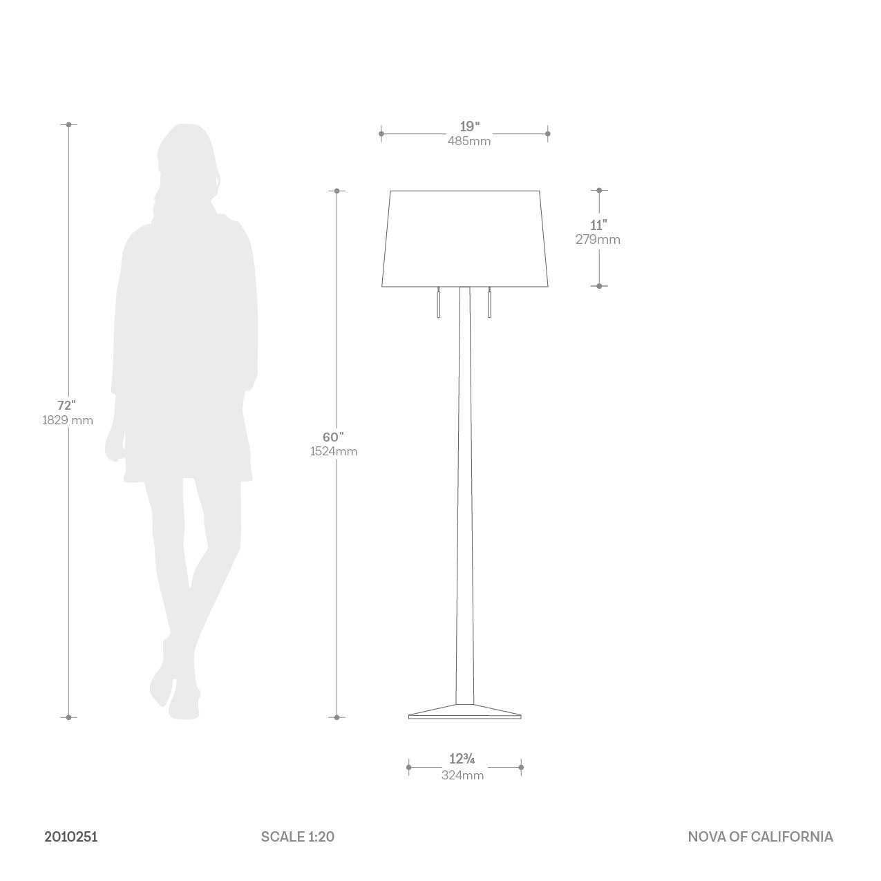 Taper Floor Lamp Dimensions
