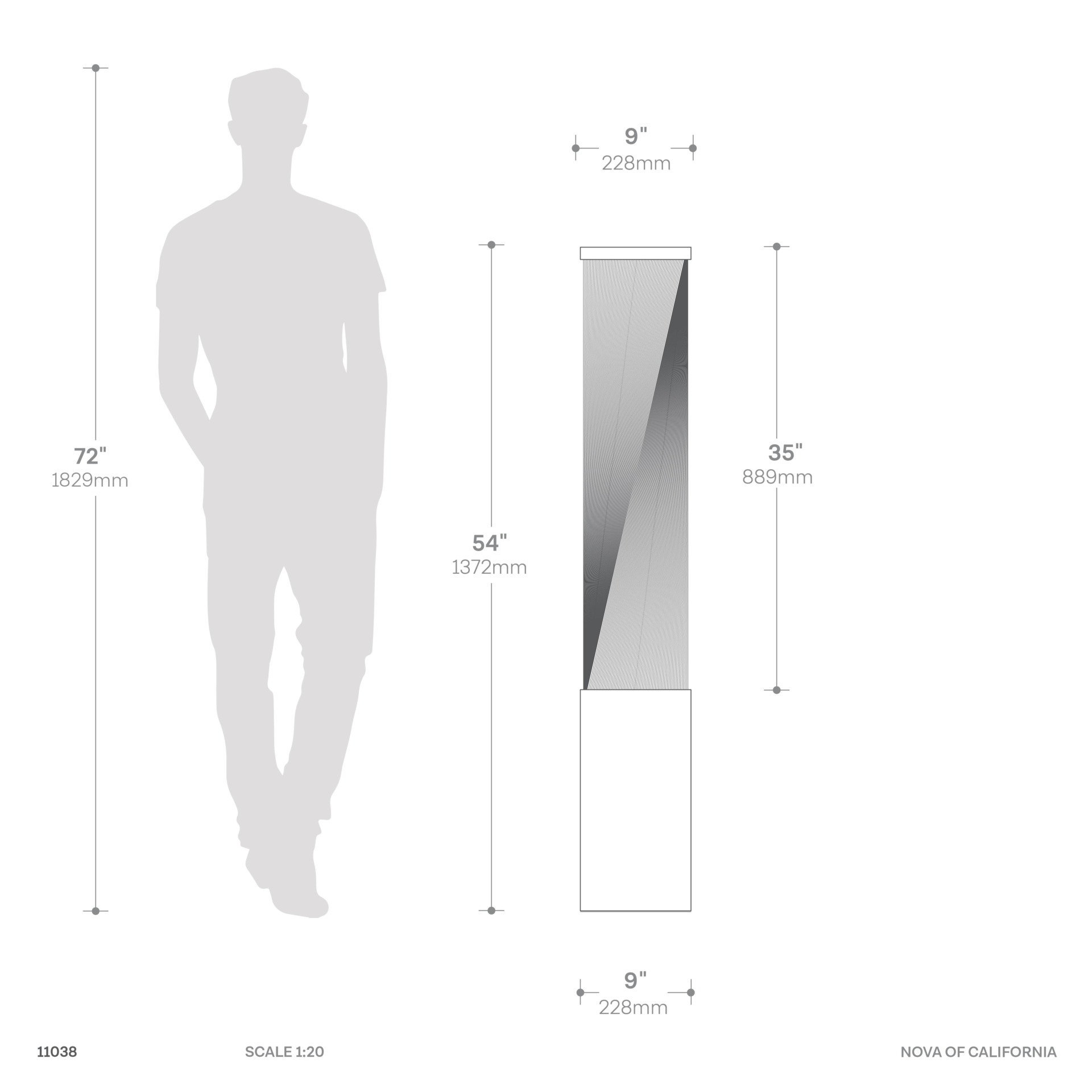 Torque Accent Floor Lamp Dimensions
