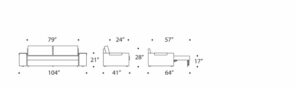 Vilander Full Size Sofa Bed Dimensions