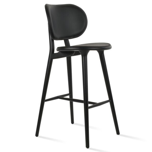 Black PPM-S Leatherette (502-40) - Black Stained Solid Wood