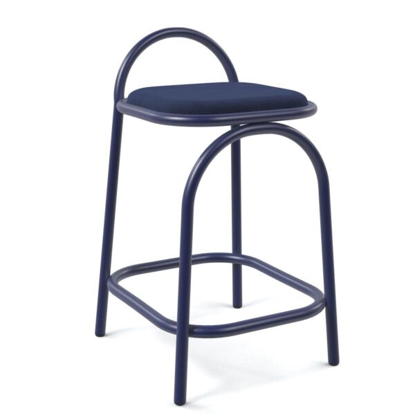Dark Blue Fabric - Dark Blue Powder Coated Steel