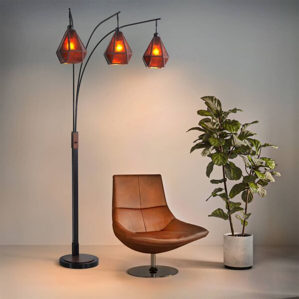 Artifact Natural Mica 3 Light Arc Floor Lamp