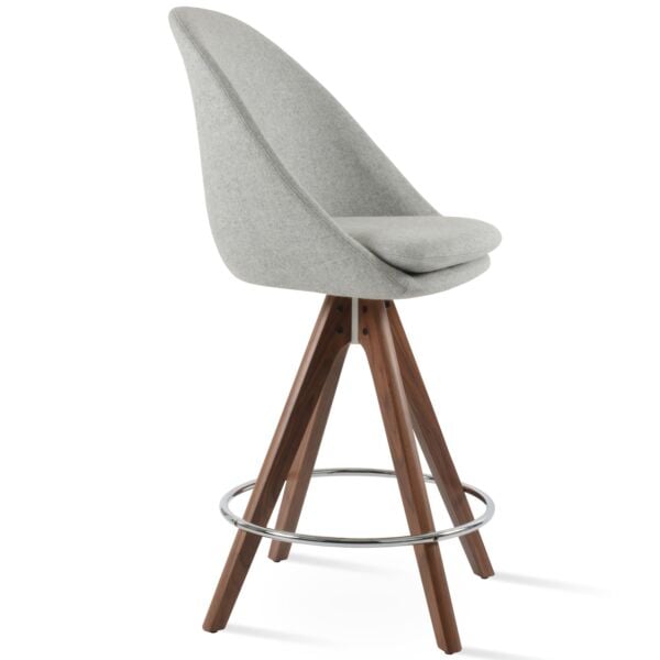 Avanos Pyramid Wood Swivel Stool by sohoConcept