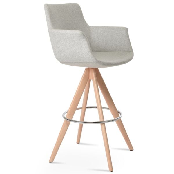 Bottega Arm Pyramid MW Swivel Stool by sohoConcept