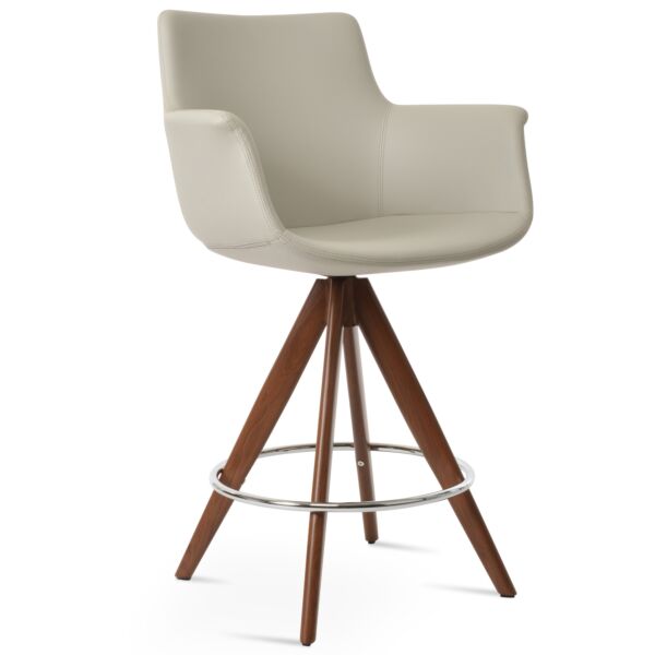 Bottega Arm Pyramid MW Swivel Stool by sohoConcept