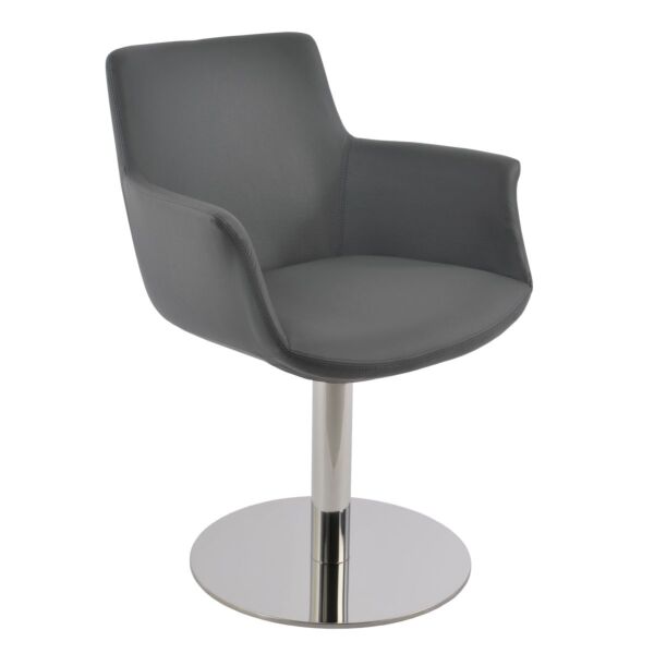 Bottega Round Swivel Armchair by sohoConcept
