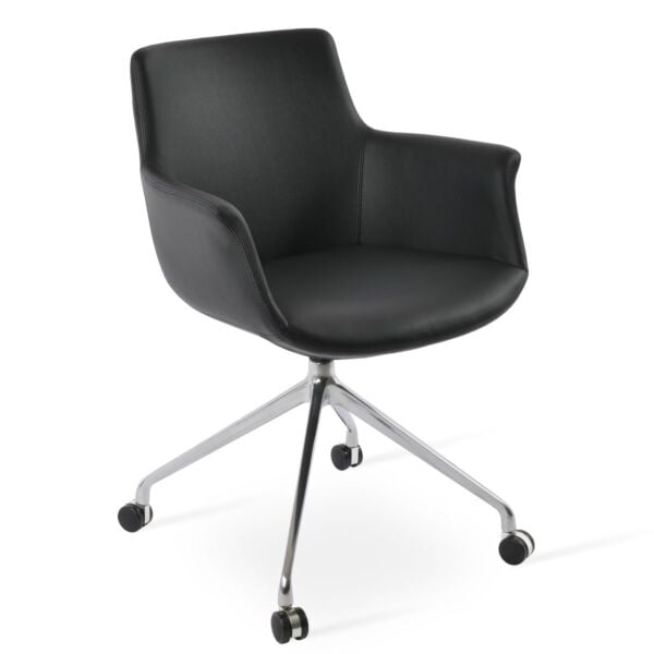 Bottega Spider Swivel Armchair with Casters by sohoConcept