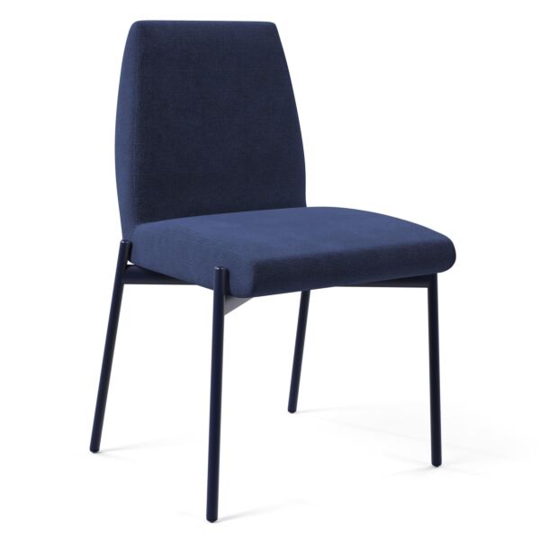 Dark Blue Fabric - Dark Blue Powder Coated Steel