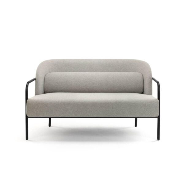Dove Grey Fabric on Black Powder Coated Steel