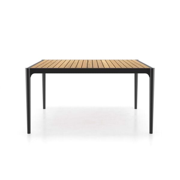 Top in Teak, Frame in Black Aluminum