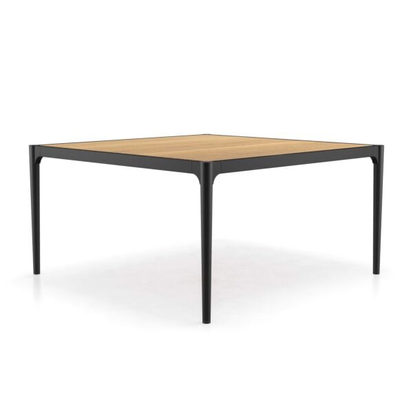 Top in Teak, Frame in Black Aluminum