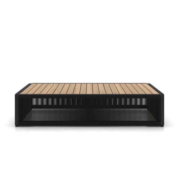 Top in Teak, Body in Black Cord, Structure in Black Steel