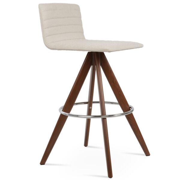 Corona Full Upholstered Pyramid MW Swivel Stool by sohoConcept