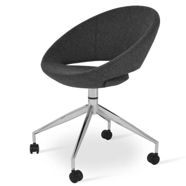 Crescent Spider Swivel Chair with Casters
