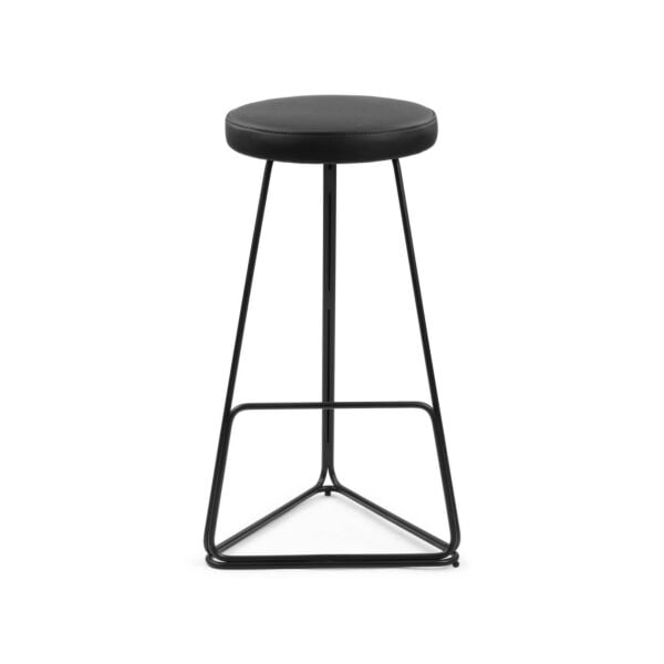 Chestnut Eco Leather - Black Powder Coated Steel